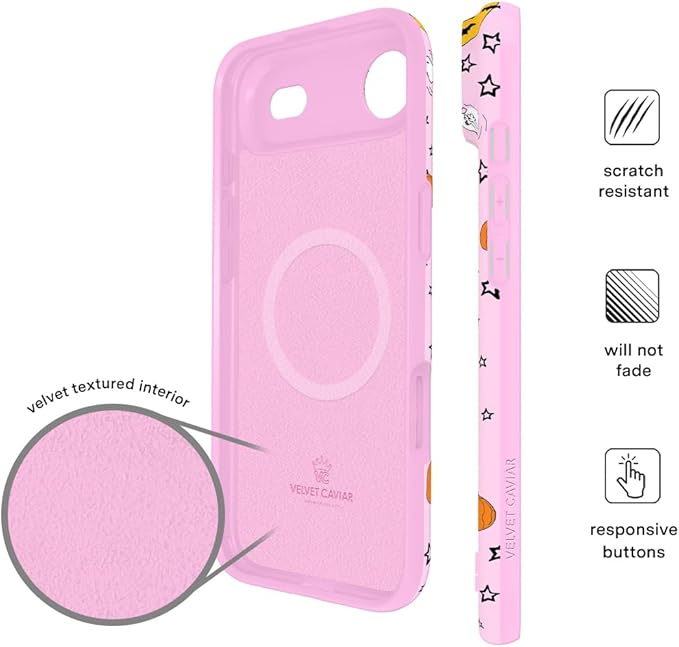 VELVET CAVIAR Case for iPhone 17 Air | Compatible with MagSafe | 10ft Drop Tested | Protective Designer Cases | Pink Pumpkin Snoopy
