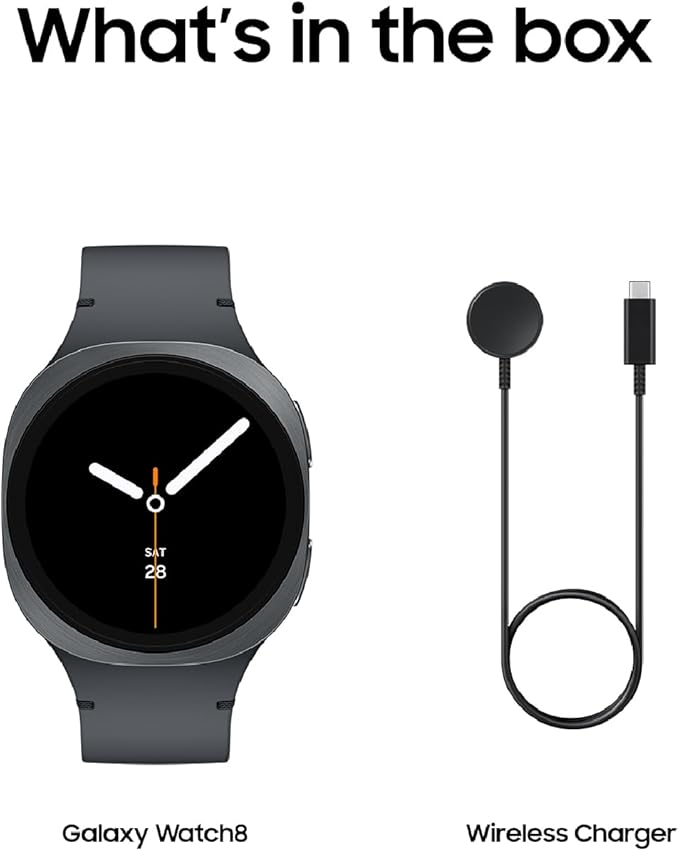 Samsung Galaxy Watch 8 (2025) 40mm LTE Smartwatch, Cushion Design, Fitness Tracker, Sleep Coaching, Running Coach, Energy Score, Heart Rate Tracking, Graphite [US Version, 2 Yr Warranty]