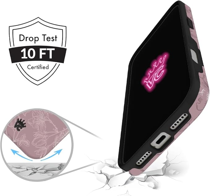 VELVET CAVIAR Case for iPhone 17 | Compatible with MagSafe | 10ft Drop Tested | Protective Designer Cases | Dusty Rose Floral