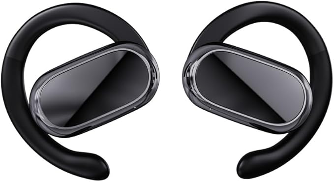 Open Ear Headphones,360-Degree Panoramic Sound, DT4.0 Without Sound Loss,Air Conduction, 48H Range,LED Display,IPX7 Waterproof, Wireless Earbuds for Meeting, Driving,Traveling
