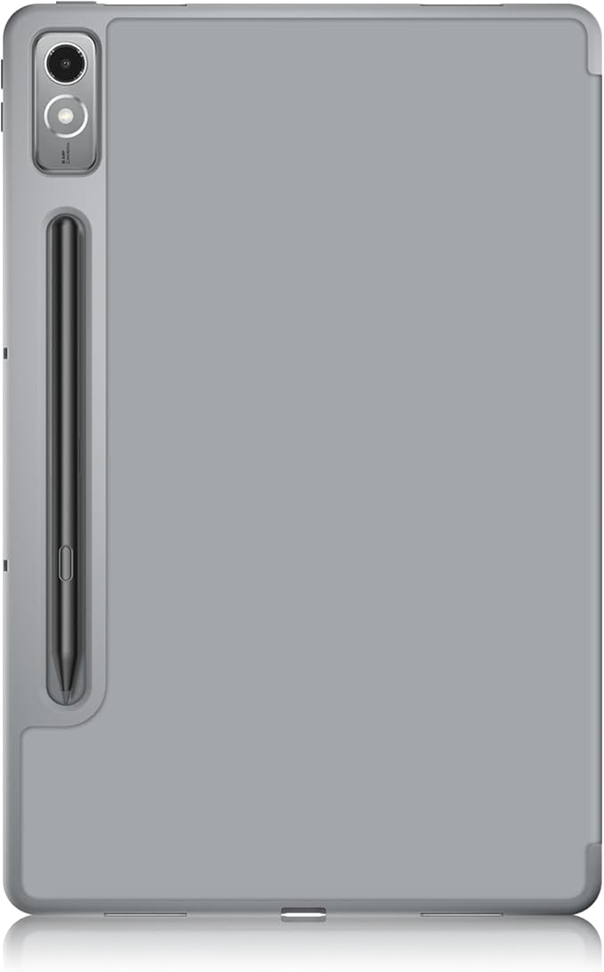 Case for Lenovo Tab P12 12.7 Inch 2023 Tablet, Smart Soft TPU Back Shell Cover with Auto Wake/Sleep Function,Gray