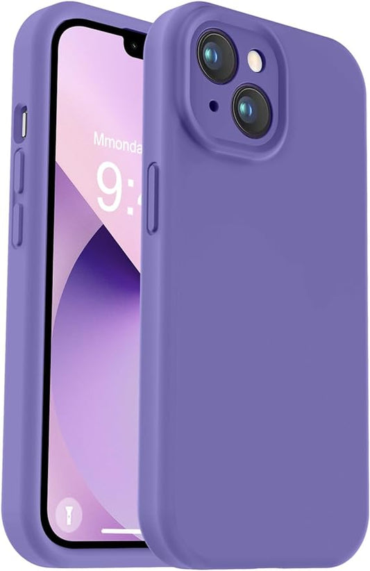Vooii Compatible with iPhone 13 Case, Liquid Silicone Upgrade [Camera Protection] [Soft Anti-Scratch Microfiber Lining] Shockproof Phone Case for iPhone 13 6.1 inch - Iris