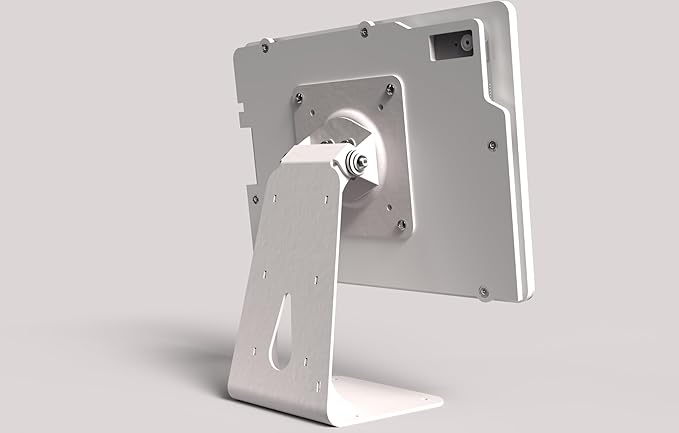 TABcare Anti-Theft Acrylic Case with 360 Rotate 180 Swivel Metal Desktop Stand & 90-Degree USB C Cable for Samsung Galaxy TAB Tablet (White, TAB A8 10.5)