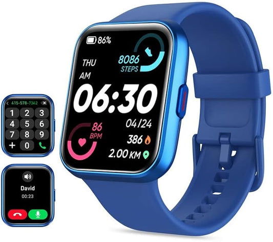 Smart Watch for Men Women(Call Receive/Dial), Alexa Built-in, 1.8" Touch Screen Fitness Tracker with Heart Rate Sleep Tracking, 100 Sports Modes, IP68 Waterproof Smartwatch for Android iPhone