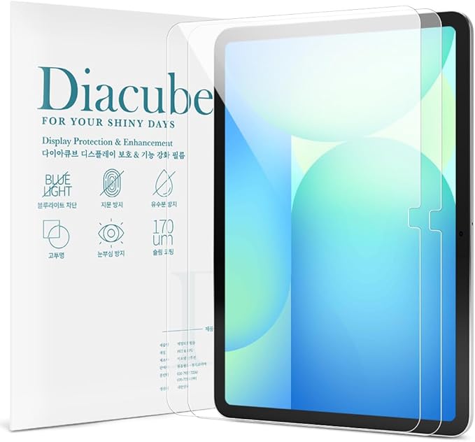 2 Pack Screen Protector for Samsung Galaxy Tab S9 FE/S10 FE 10.9 inch, 8H Glass Coated PET Hybrid Film [Unbreakable] HD Clear, Scratch Resistant, S Pen Compatible, Case Friendly, Easy Installation