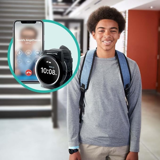 AngelSense Assistive Technology Watch with Personal GPS Tracker for Teens, Adults, Seniors, Autism, Special Needs, Dementia, Speakerphone, SOS Button, Live Tracking, Subscription Required