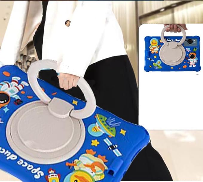 Tablet Case for Lenovo Tab M11 TB330FU 11"/Lenovo Pad 2024 TB331FC,Soft Anti-Stress Silicone Case with Rotate Stand/Pencil Holder/Shoulder Strap/Pen for Lenovo Tab M11 11 inch (Dark Blue)