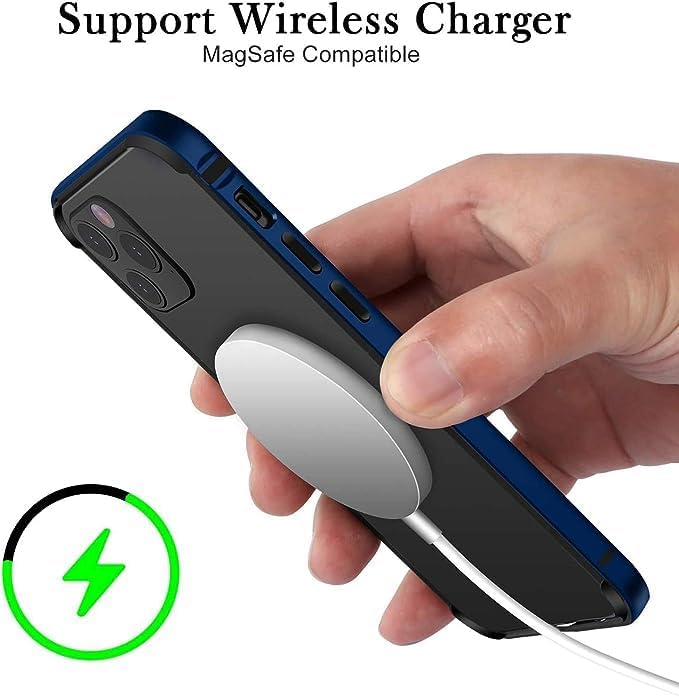 New Aluminum Frame Metal Bumper Frame Slim Hard Case Cover for iPhone16Plus, Metal Frame with Soft Inner Bumper, Raised Edge Protection (Blue, for iPhone16 Plus)