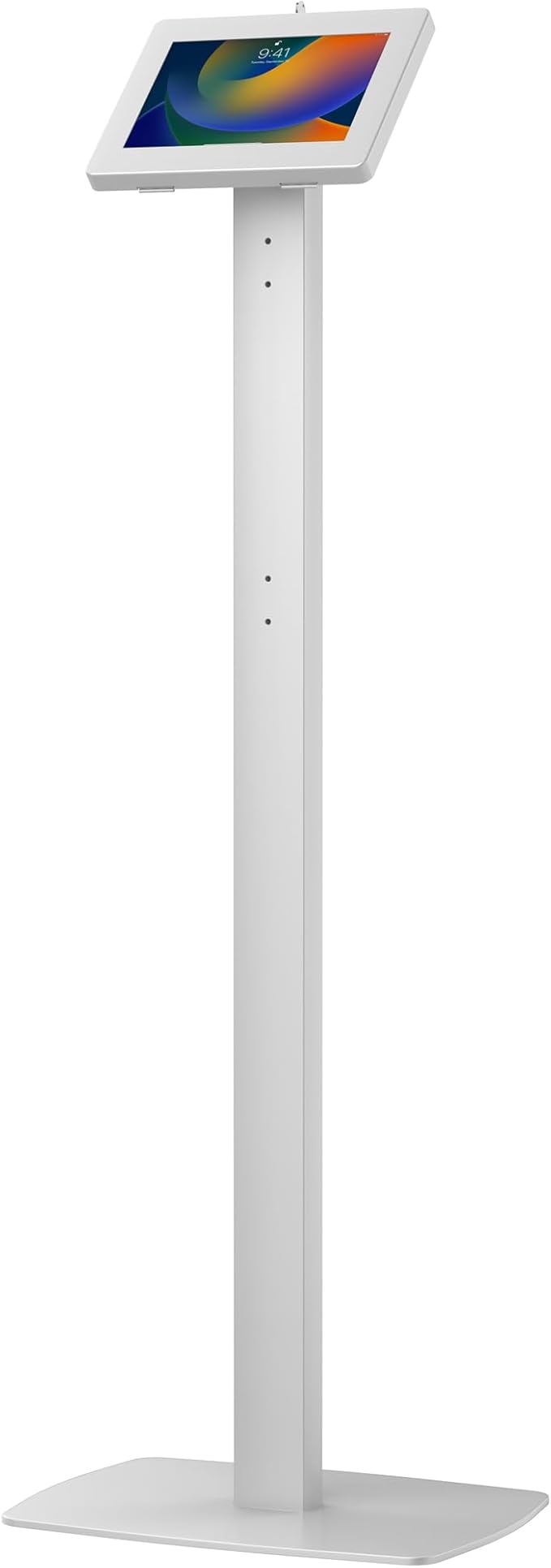 Thin Floor Stand - CTA Tall Standing 360 Degree Kiosk Display Tablet Holder with Charger Access & Lock for iPad 11 (A16) - Pro 11-inch M4 - Air 11-inch M3- iPad 10th Gen - Galaxy Tab & More Tablets