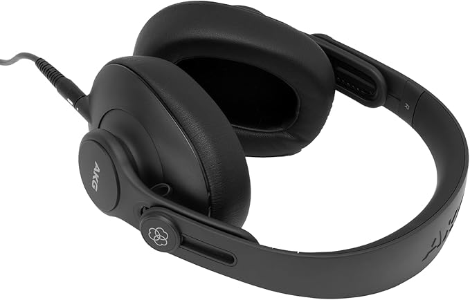AKG Pro Audio K361 Wired, Over-Ear, Closed-Back, Light Weight, Foldable, Professional Recording Studio Headphones, Studio Monitor Mixing, Podcast, DJ Stereo Headsets, Black