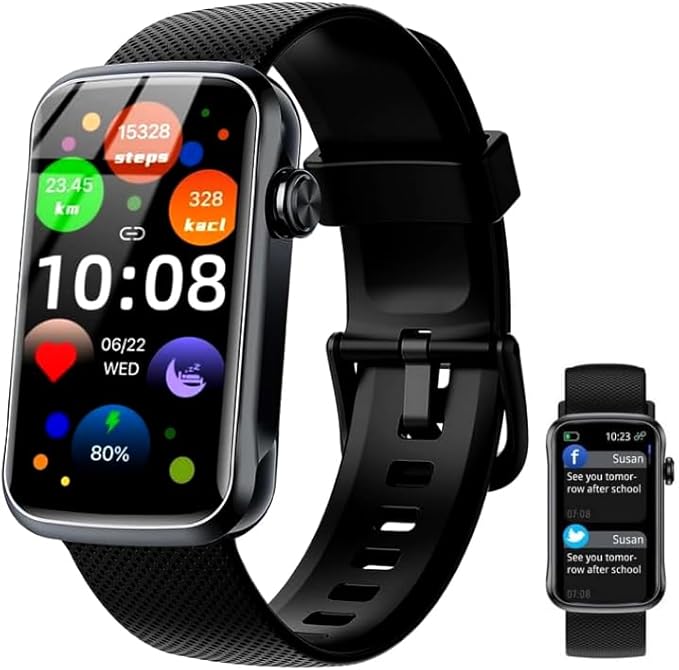 Smart Watch, Smartwatch for Men Women with 24 Sport Modes, IP68 Waterproof Fitness Tracker with 24/7 Heart Rate/Sleep/SpO2 Monitor, Step Tracker, Pedometer, Activity Tracker for Android iOS