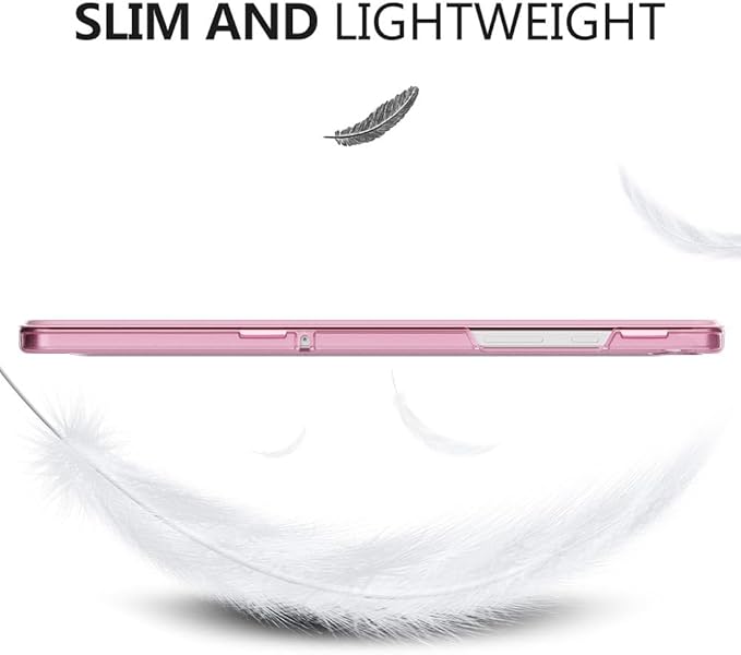 MoKo Case for Galaxy Tab A9 Plus 11 inch 2023, Slim Stand Protective Smart Cover with Hard PC Translucent Back Shell for Tab A9 Plus Tablet (SM-X210/X216/X218), Auto Wake/Sleep, Flowers Pink