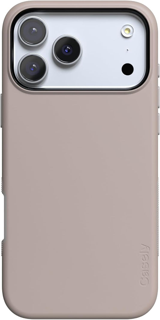 Casely iPhone 17 Pro Case | Taupe on Nude | Compatible with MagSafe | Bold Protective Design