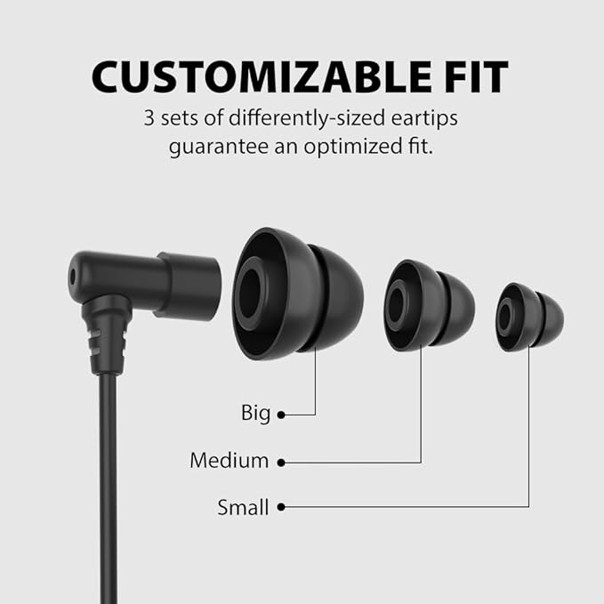 Avantree 2-Pack Wired Sleep Earbuds with Noise Blocking and Comfort for Side Sleepers – Ideal for ASMR and Sleep Music Lullaby E20