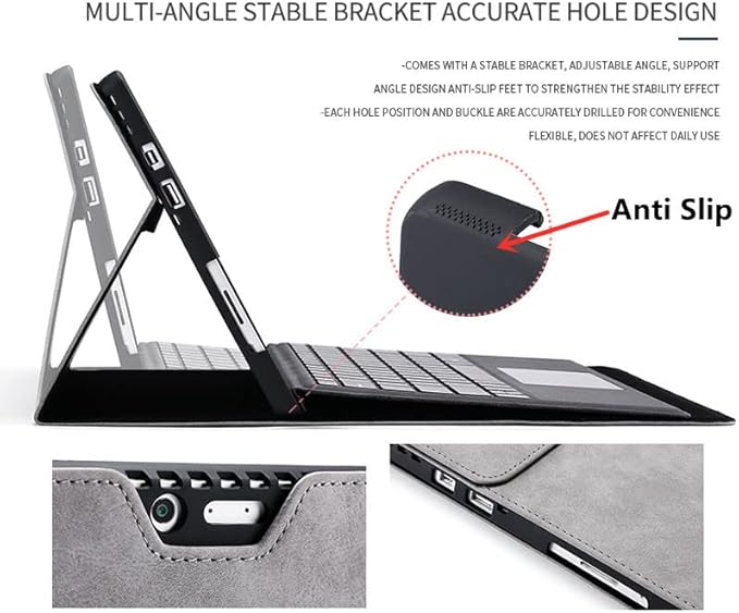 Portable Electronic Device Cover for Microsoft Surface Pro 8 Tablet, 13 inch Case Cover with Pen Holder, Business Cover, Black