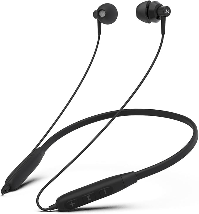 SoundMAGIC S20BT Neckband Bluetooth Headphones Wireless Earphones HiFi Stereo in Ear Headset with Microphone Lightweight Sports Earbuds Long Playtime Stable Connection Black