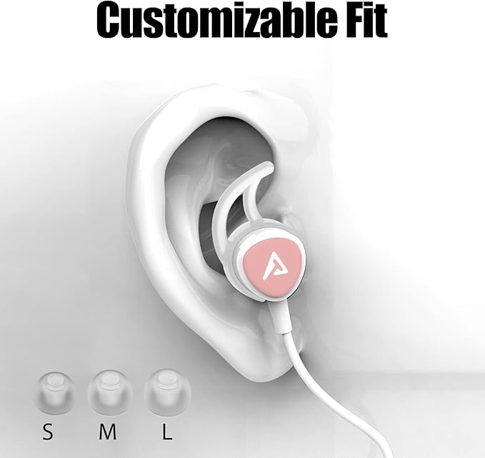 USB C Headphones, Type C Earbuds Magnetic Wired Earphones with Microphone and Volume Control Compatible with Google Pixel Xiaomi Samsung Oneplus Sony MacBook Rose Gold
