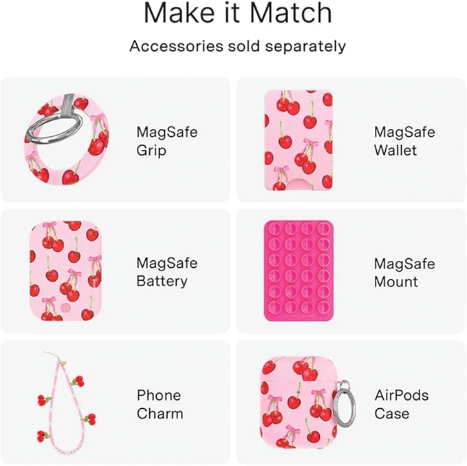 VELVET CAVIAR Case for iPhone 17 Air | Compatible with MagSafe | 10ft Drop Tested | Protective Designer Cases | Sweet Cherry