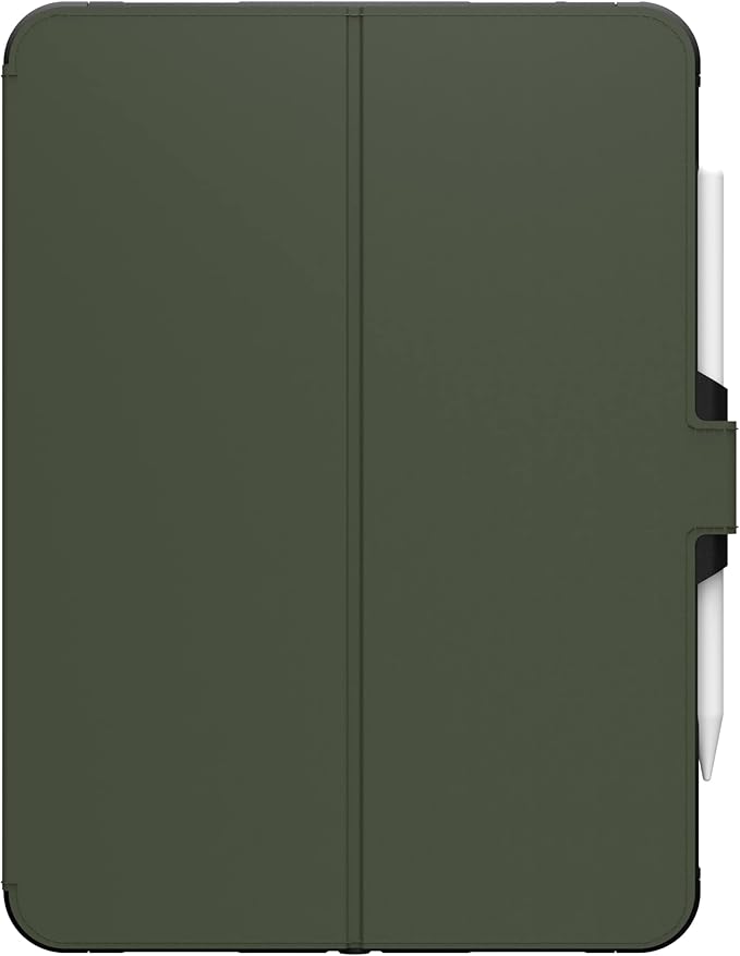 URBAN ARMOR GEAR UAG Designed for iPad 11" A16 11th Gen 2025, 10.9" 10th Gen 2022 Case A3354 A3355 A2696 - Rugged Slim Protective Folio Cover with Pencil Holder, Scout Folio Black/Olive
