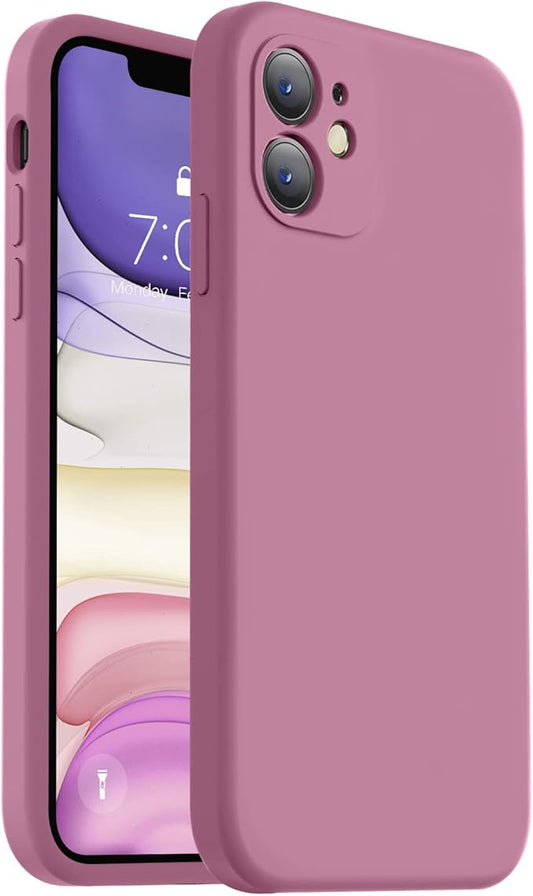 Vooii Compatible with iPhone 11 Case, Upgraded Liquid Silicone with [Flat Edges] [Camera Protection] [Soft Anti-Scratch Microfiber Lining] Phone Case for iPhone 11 6.1 inch - Lavender Purple