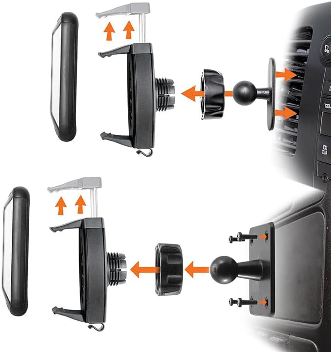 iBOLT miniPro AMPS Universal Car Mount for Smartphones and Devices - Comes with Multiple mounting Options