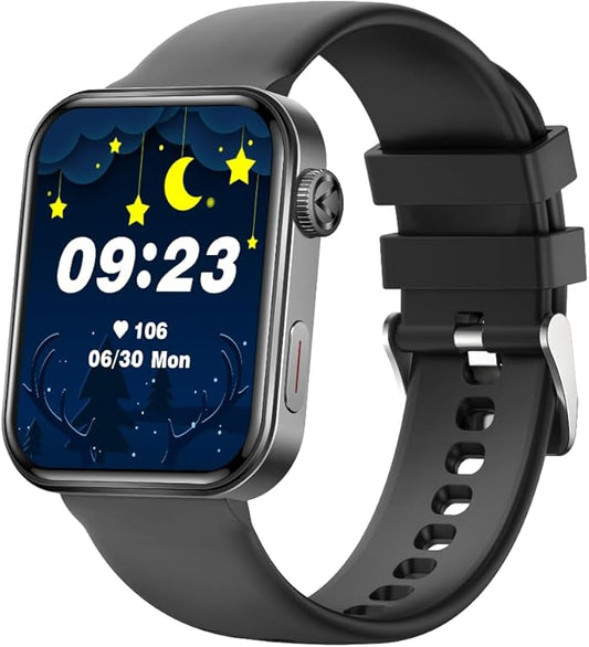 Smart Watches for Men Women (Answer/Make Calls), 1.91'' TFT HD Screen, 100+ Sports Modes Fitness Tracker, Heart Rate/Blood Oxygen/Sleep Monitor, IP67 Waterproof for Android/iOS, Black