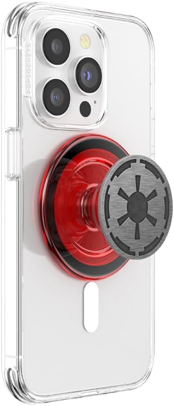 PopSockets Phone Grip for MagSafe with Kickstand, Magnetic Stand, Swappable Top, Secure Hold for iPhone MagSafe Cases, Phone & Tablet Grip, Starwars - Enamel Long Live The Empire