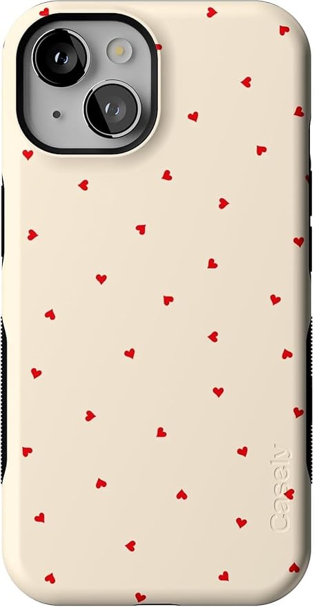 Casely iPhone 14 Case | Be Mine | Tiny Hearts | Compatible with MagSafe | Bold Protective Design