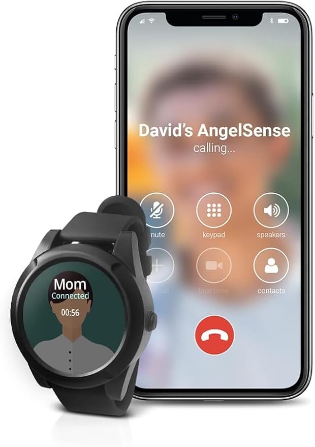 AngelSense Assistive Technology Watch with Personal GPS Tracker for Teens, Adults, Seniors, Autism, Special Needs, Dementia, Speakerphone, SOS Button, Live Tracking, Subscription Required