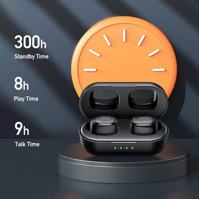 Wireless Earbuds, Bluetooth 5.4 Headphones HiFi Stereo, only 3g Light-Weight compact Wireless Ear Buds, IPX6 Waterproof, Fast Charging Case, Bluetooth Earphones Compatible with iPhone & Android, Black