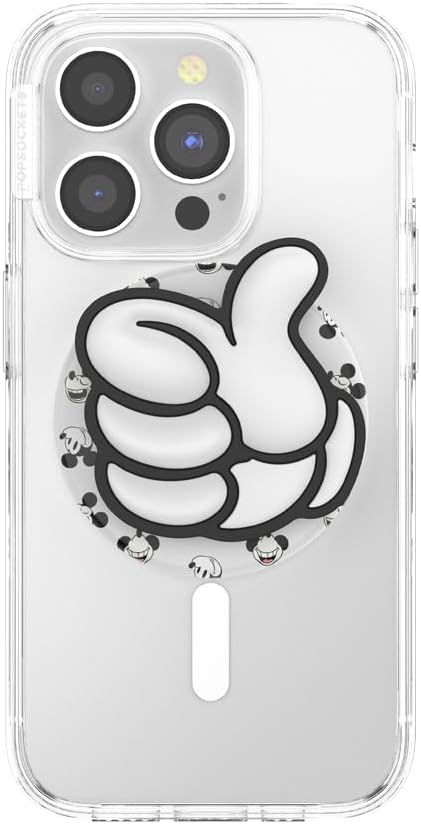 PopSockets Phone Grip for MagSafe with Kickstand, Magnetic Stand, Swappable Top, Secure Hold for iPhone MagSafe Cases, Phone & Tablet Grip, Disney - Thumbs Up