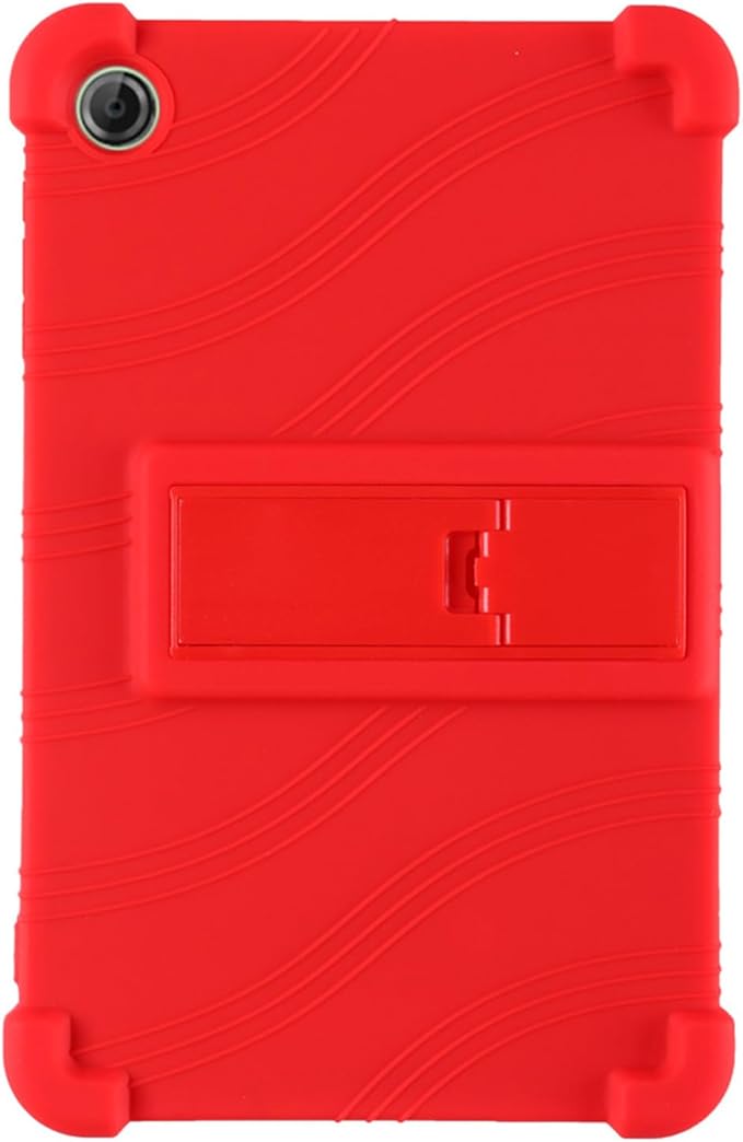 Case for Lenovo Tab One 8.7 Inch Tablet 2025 (TB305FU), Kids Friendly Soft Silicone Adjustable Stand Cover for Lenovo Tab K9 Tablet 8.7 inch Tablets (Red)