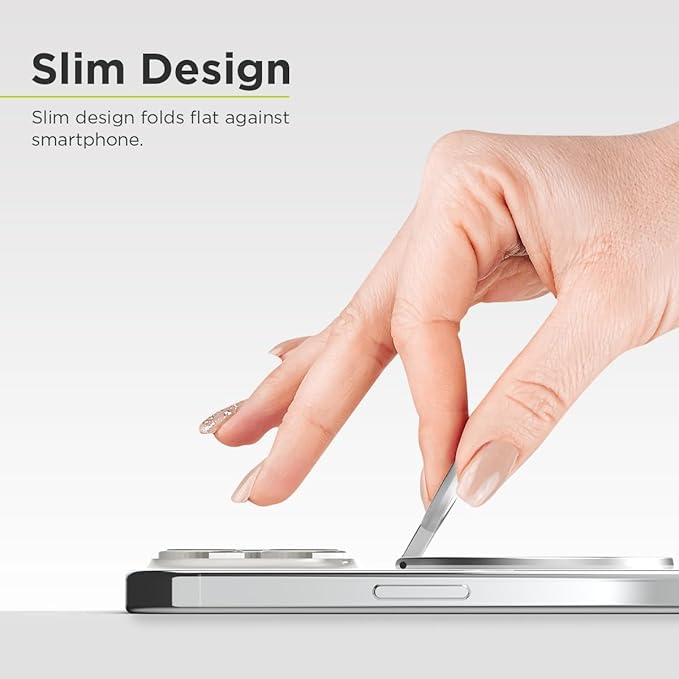 PureGear Magnetic Phone Grip Ring Stand, Magnetic Phone Ring Holder for MagSafe iPhone 16, 16 Pro, 16 Plus, 16 Pro Max, 15, 15 Plus, 14, 14 Pro, 14 Pro Max, 13, 12 Adjustable Kickstand(Silver Glitter)