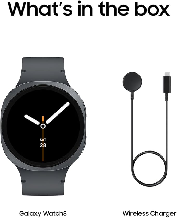 Samsung Galaxy Watch 8 (2025) 44mm Bluetooth Smartwatch, Cushion Design, Fitness Tracker, Sleep Coaching, Running Coach, Energy Score, Heart Rate Tracking, Graphite [US Version, 2 Yr Warranty]