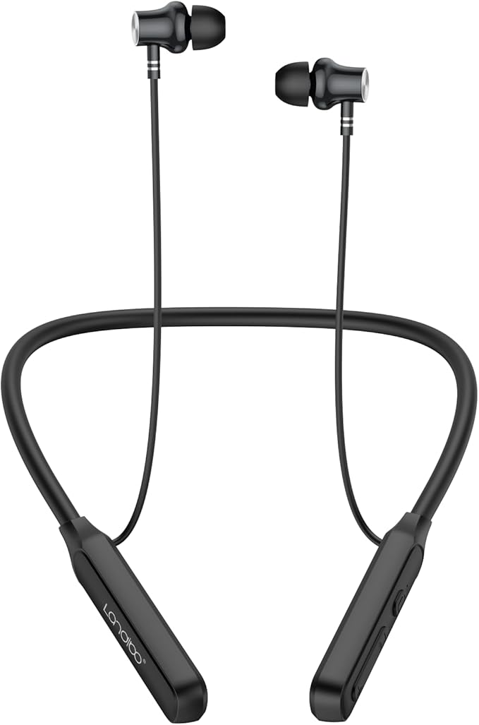 Wireless Earbuds Neckband，V5.2 with Microphone, 35 Hours Playtime, in-Ear Neckband Bluetooth Earbuds，IPX7 sweatproof deep bass is Used for Music Phone Sports. (Black)