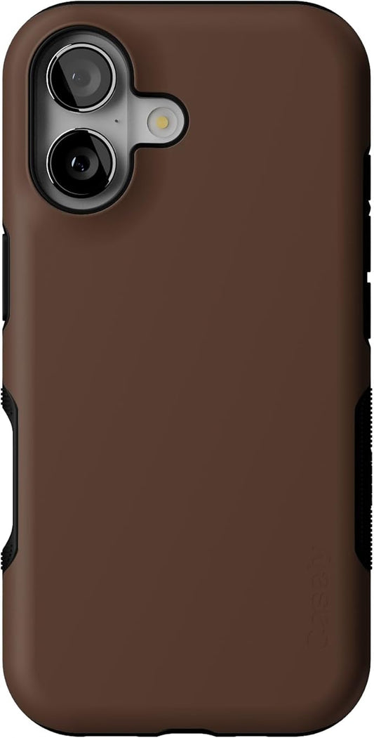 Casely iPhone 17 Case | The Boyfriend Collection | Espresso Brown | Bold Protective Design | Compatible with MagSafe