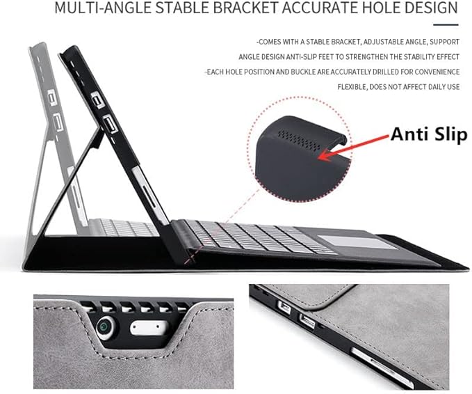 Protective Case for Surface Pro 7/Pro 6/Pro 5/Pro 4 Tablet,Surface12.3 Inch Case, Compatible with Type Cover Keyboard, Business Cover with Pen Holder,Blue