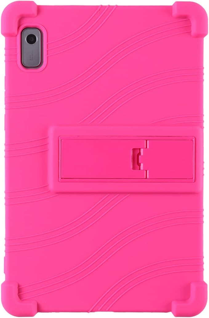Case for Lenovo Tab M9 Cover 9.0 inch (TB-310FU,2023 Released), Kids Friendly Soft Silicone Adjustable Stand Cover for Lenovo Tab M9 Tablet (Rose)