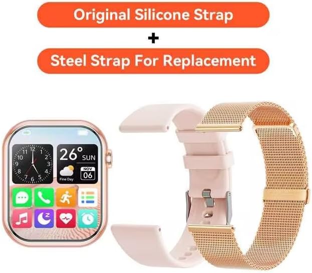 Hwagol Smart Watch (Answer/Make Call) 1.85inch Fitness Tracker, DIY Dials/Pedometer/Calories/Multiple Sport Modes/Voice Assistant, Smart Watches for Men Women Android iOS Phones