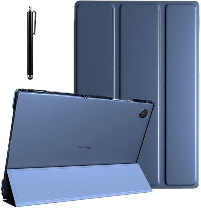 Cover for Samsung Galaxy Tab A9 Plus 11 inch Case Cover, Smart Flip Case Cover for Samsung Galaxy Tab A9+ 11 inch Translucent Back with Stylus Pen, Dark Blue