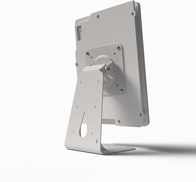 TABcare Anti-Theft Acrylic Case with 360 Rotate 180 Swivel Metal Desktop Stand & 90-Degree USB C Cable for Samsung Galaxy TAB Tablet (White, TAB A9+ 11)