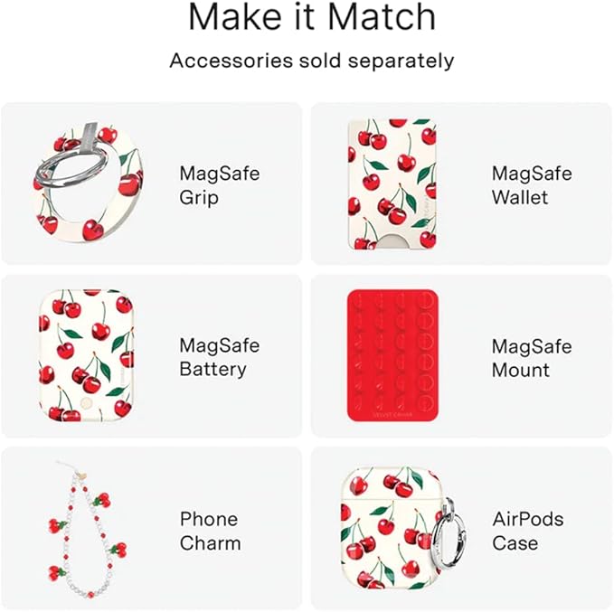 VELVET CAVIAR Case for iPhone 17 Air | Compatible with MagSafe | 10ft Drop Tested | Protective Designer Cases | Mon Cheri Cherry