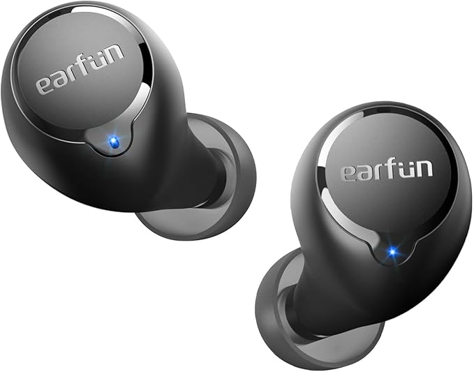 EarFun Free 1S Wireless Earbuds, Bluetooth Earbuds with Deep Bass, 4 Mics for Clear Call, Customizable EQ App, IPX7 Waterproof in-Ear Headphones, 30H Playtime, Wireless Charging