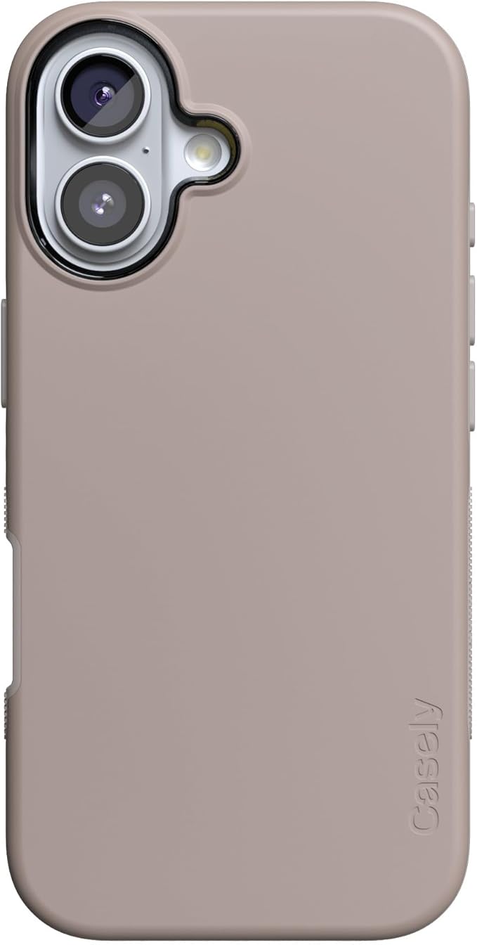Casely iPhone 17 Case | Taupe on Nude | Compatible with MagSafe | Bold Protective Design