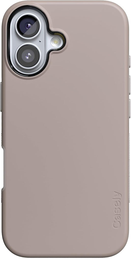 Casely iPhone 17 Case | Taupe on Nude | Compatible with MagSafe | Bold Protective Design