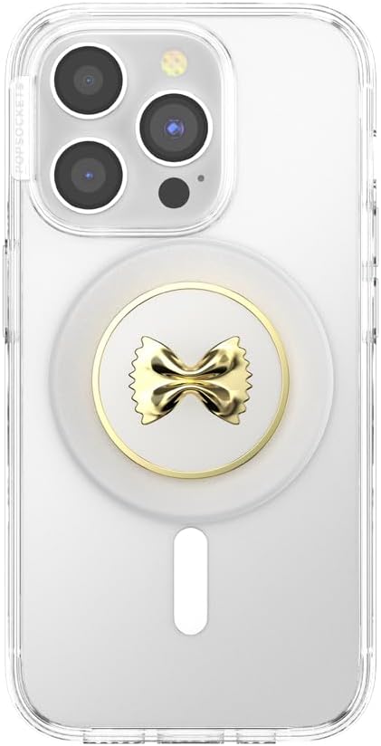 PopSockets Phone Grip for MagSafe with Kickstand, Magnetic Stand, Swappable Top, Secure Hold for iPhone MagSafe Cases, Phone & Tablet Grip - Enamel Pasta