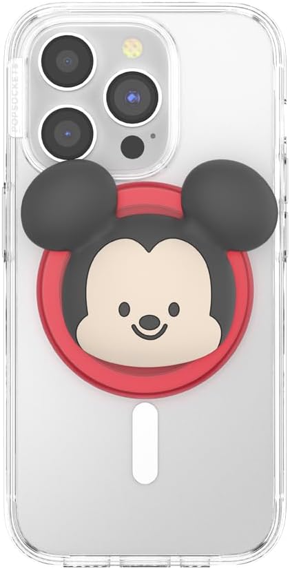 PopSockets Phone Grip for MagSafe with Kickstand, Magnetic Stand, Swappable Top, Secure Hold for iPhone MagSafe Cases, Phone & Tablet Grip - Kawaii Mickey