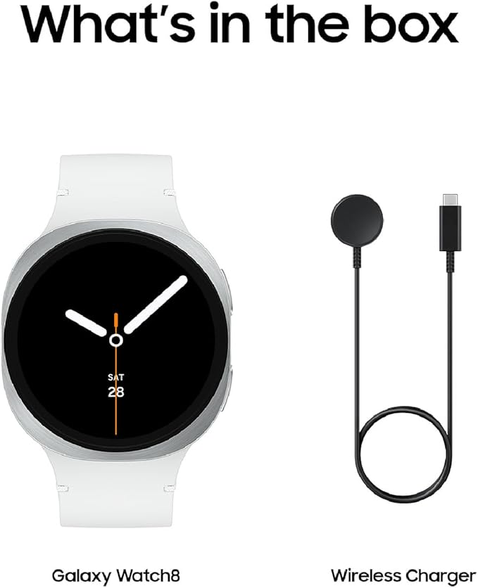 Samsung Galaxy Watch 8 (2025) 44mm Bluetooth Smartwatch, Cushion Design, Fitness Tracker, Sleep Coaching, Running Coach, Energy Score, Heart Rate Tracking, Silver [US Version, 2 Yr Warranty]