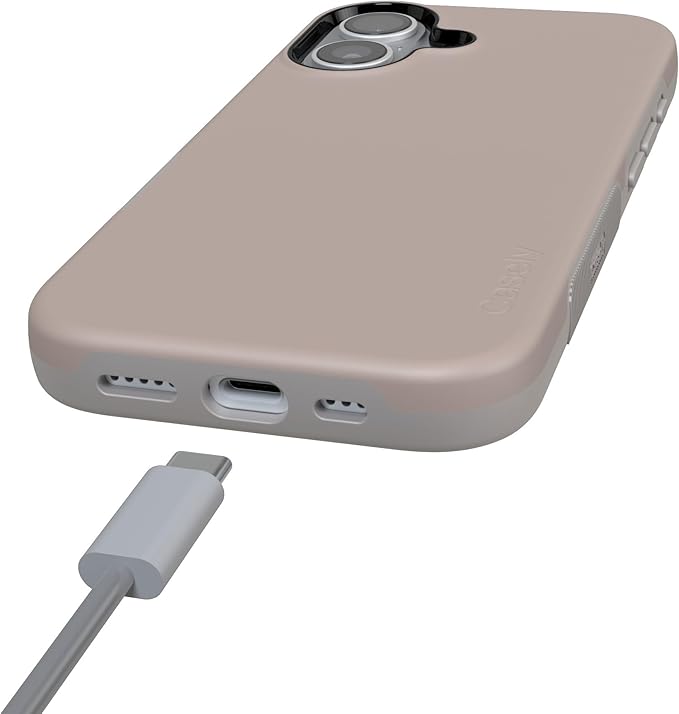 Casely iPhone 17 Case | Taupe on Nude | Compatible with MagSafe | Bold Protective Design