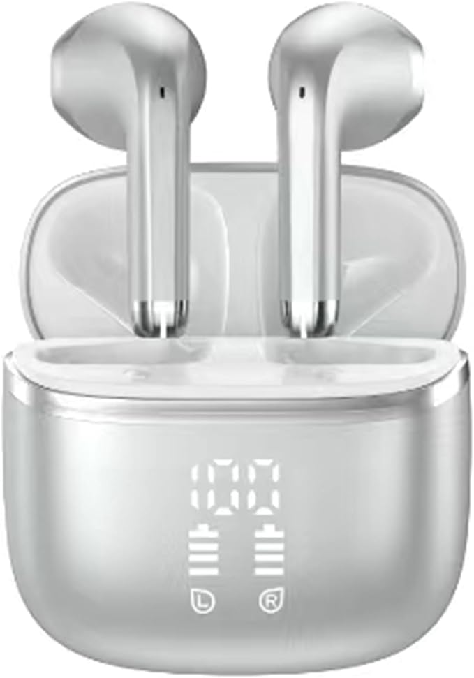 Wireless Earbuds, Bluetooth 5.4 in Ear Ear Bud with 4 ENC Noise Cancelling Mic, 48 Hours Earphones with HiFi Stereo Deep Bass, IPX7 Waterproof Headphones Compatible with iOS Android for Sports Work